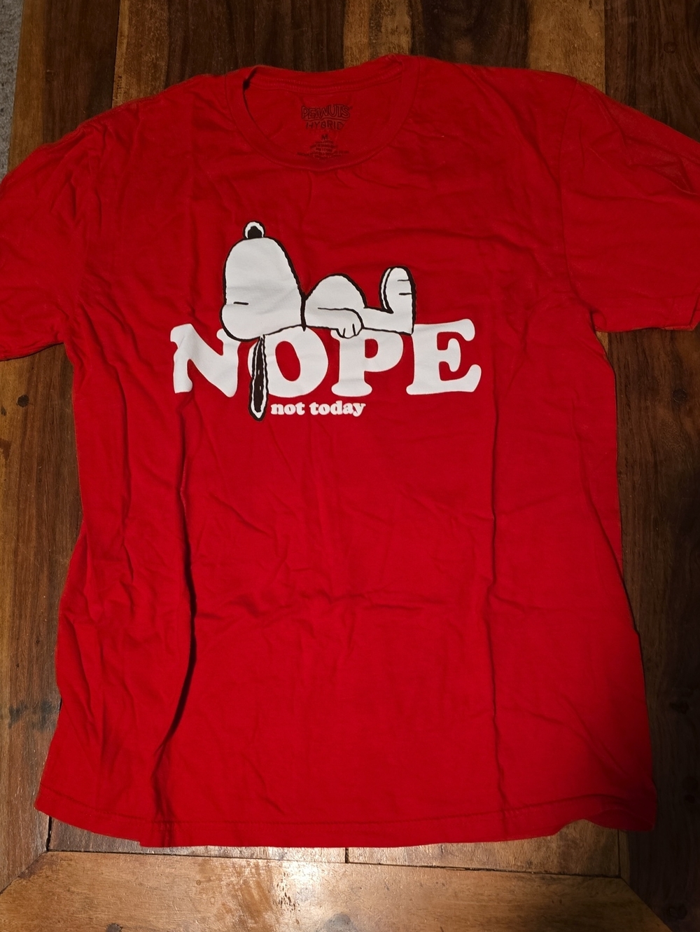 Peanuts Snoopy NOPE Graphic Tee - Red & White